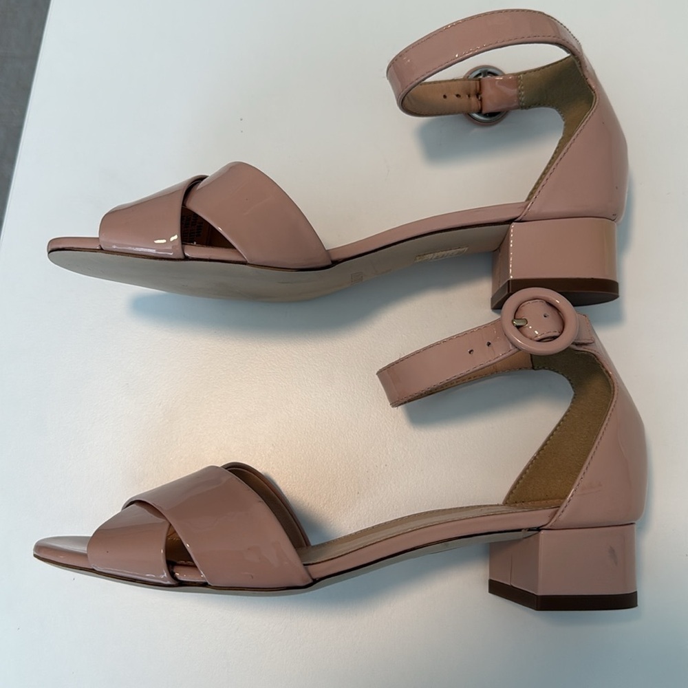 J. crew dusty pink patent leather sandals sz 6.5 - Picture 6 of 9